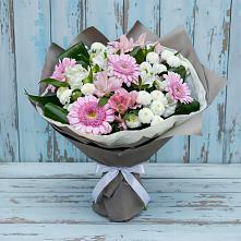 Букет цветов из:  Герберы, Альстромерии и Хризантемы в Перми