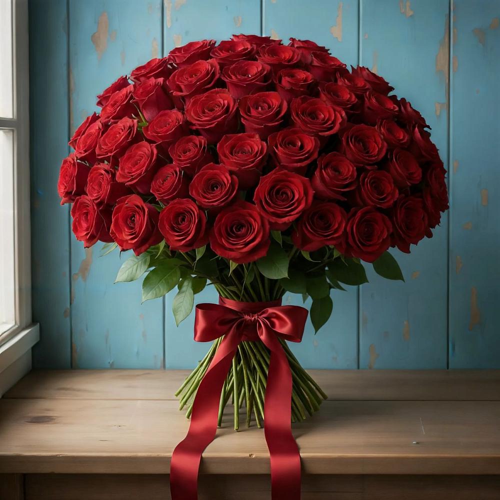 Букет Красные розы Блэк Меджик в Перми