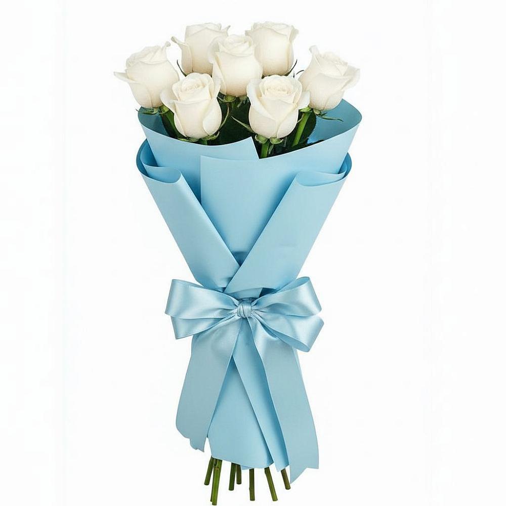 Букет 7 белых роз Проуд в Перми