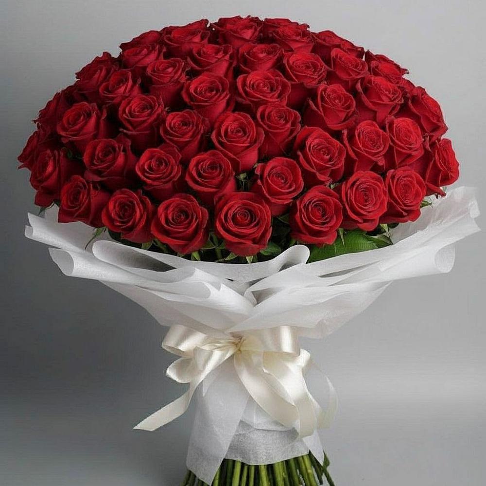 Букет 101 Красная роза Блэк Мэджик в Перми