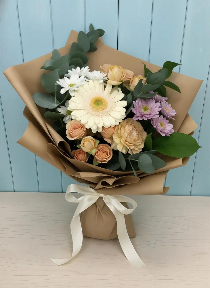 Букет цветов из: Герберы и Хризантемы в Перми