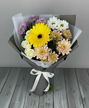 Букет цветов из:  Розы, Герберы и Хризантемы #REPLACE_PRED# Перми