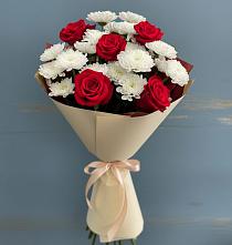 Букет цветов из:  Розы и Хризантемы в Перми