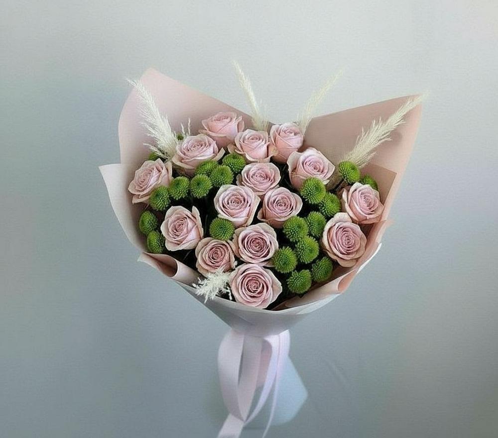 Букет цветов из: Розы и Хризантемы в Перми
