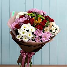 Букет цветов из:  Розы, Хризантемы и Альстромерии в Перми