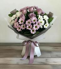 Букет цветов из:  Хризантемы и Розы #REPLACE_PRED# Перми