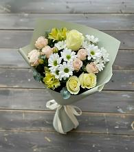 Букет цветов из:  Альстромерии, Розы и Хризантемы #REPLACE_PRED# Перми