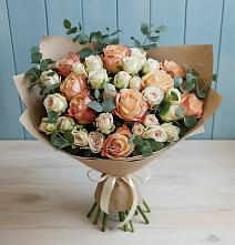Букет цветов из:  Альстромерии и Розы #REPLACE_PRED# Перми